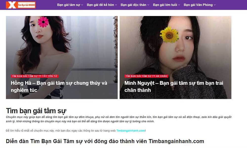 Timbangainhanh.com web tìm bạn tâm sự lớn nhất hiện nay