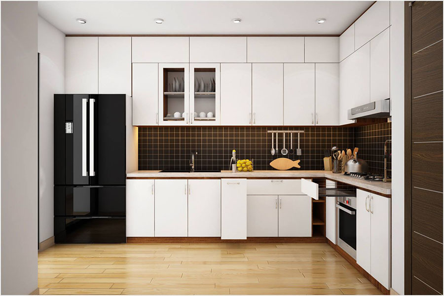 Tủ bếp gỗ Acrylic giúp căn bếp của bạn trở nên tinh tế hơn